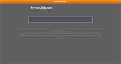 Desktop Screenshot of boysonkids.com